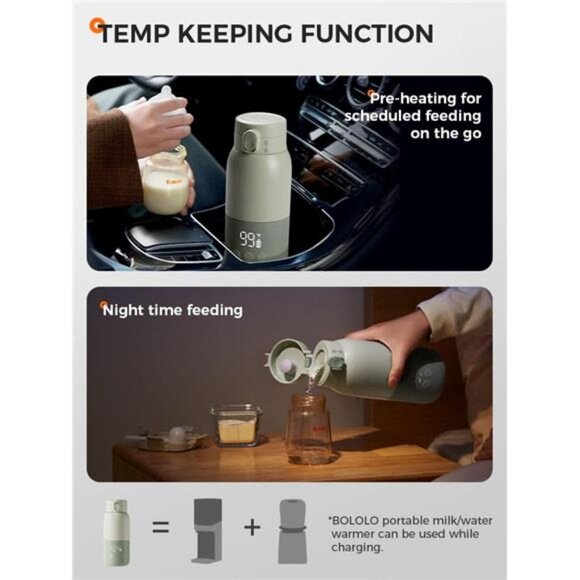 Cordless Portable Milk Warmer Super Fast Charging, Instant breastmilk, Formula - Picture 4 of 7